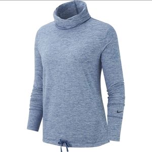 NIKE NWT Women's Yoga Funnel-Neck Dri-FIT Top